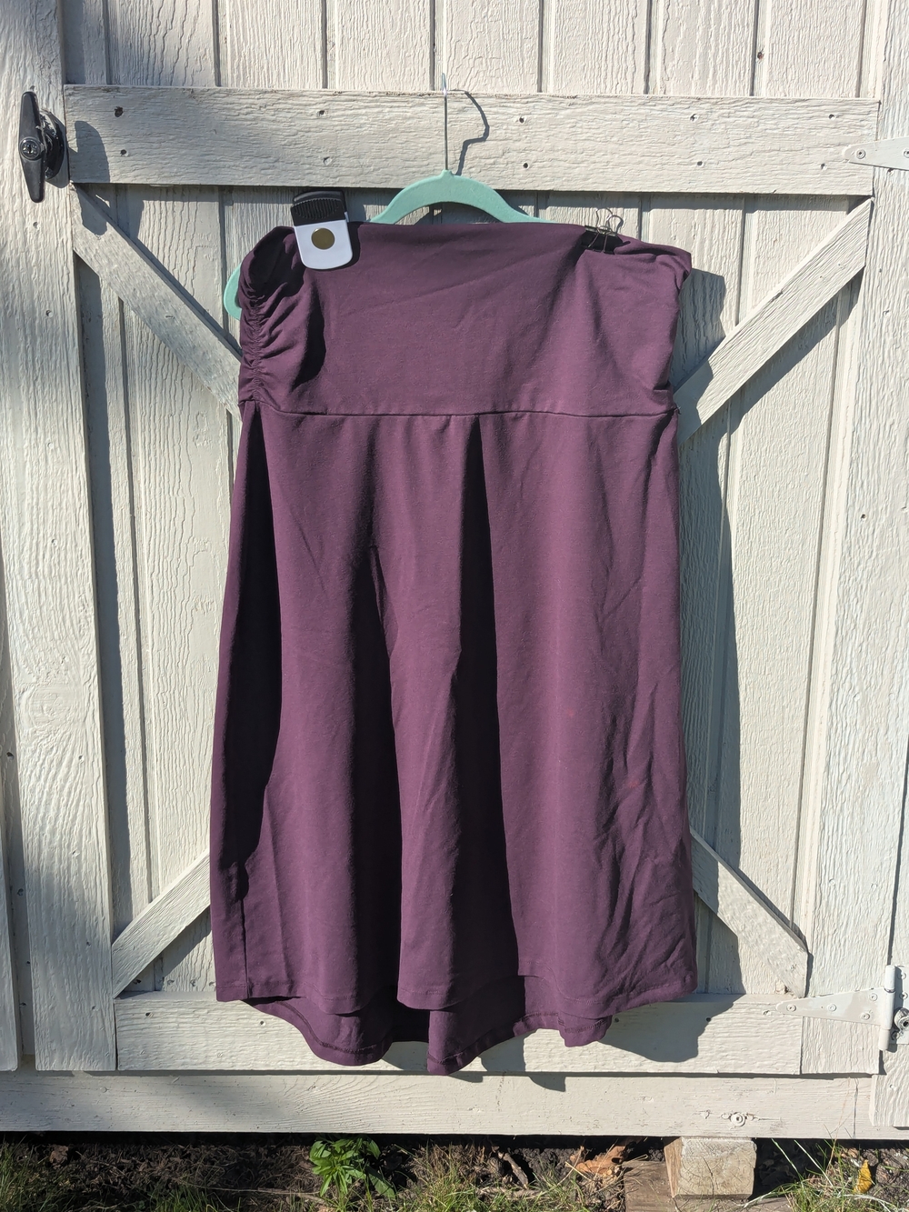 Eddie Bauer Plum A-line Midi Skirt Stretch Knit